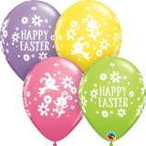 5 x Happy Easter Latex Balloons (2 - 3 Days float time)