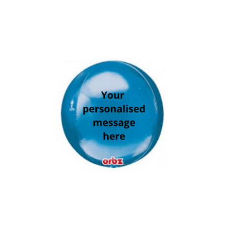 Personalised Blue Orbz Balloon