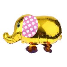 Gold Elephant Walking Pet Balloon