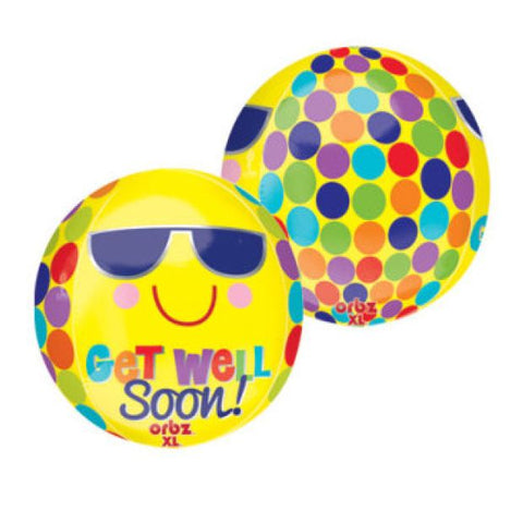 Get Well Soon Smile Orbz Balloon