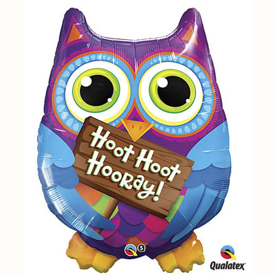 Hoot Hoot Hooray Balloon Shape