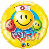 Get Well Smileys 45cm Foil Balloon