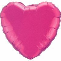 Magenta Heart Foil Balloon