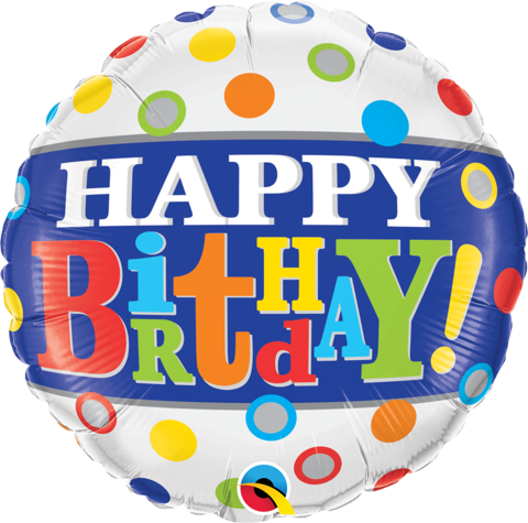 Happy Birthday Blue Band Foil Balloon