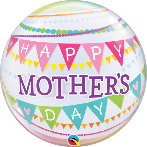 Happy Mother's Day Pennants Bubble Balloon