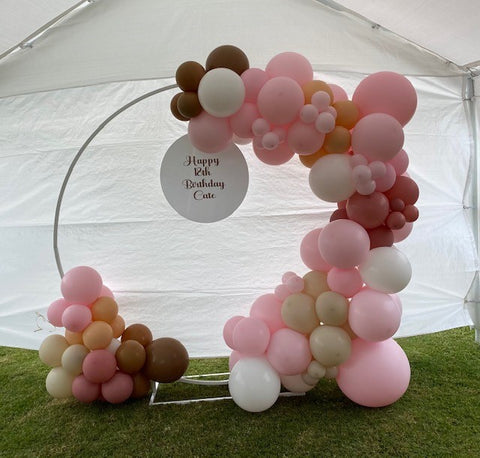 Circle Backdrop with Personalised Disc