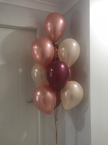 Balloon Decorations - 10 Balloon Arrangement with Helium Photo