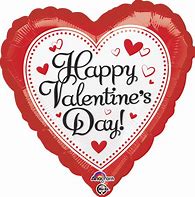 Happy Valentine's Day White on Red Hearts 90cm
