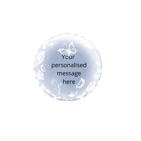 Personalised Butterflies Bubble Balloon 60cm