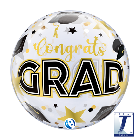 Congrats GRAD Stars Bubble Balloon
