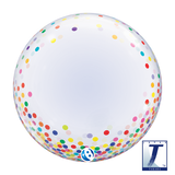 Personalised Rainbow Confetti Bubble Balloon