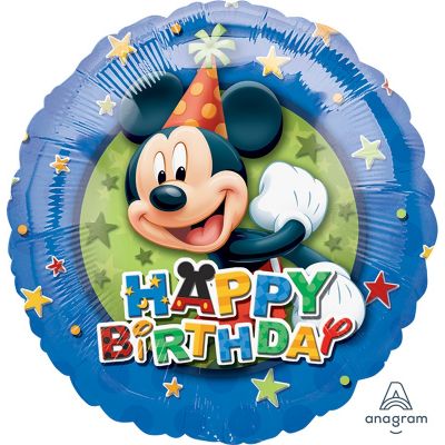 Mickey Birthday Stars Foil Balloon