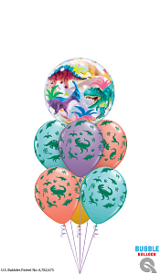 Dinosaur Bubble Balloon Bouquet