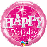 Happy Birthday Pink Sparkle Foil Balloon