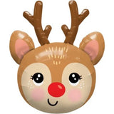 Rudolf the Reindeer Foil Shape Balloon