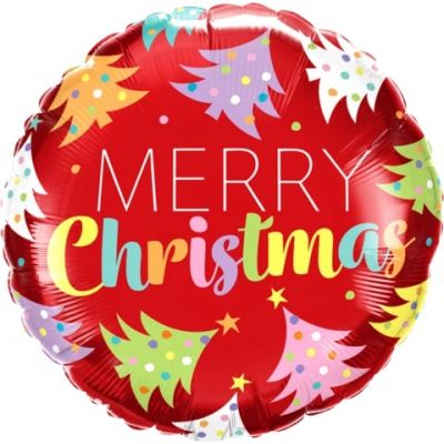 Merry Christmas Trees Foil Balloon