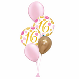 Pretty in Pink Age Balloon Bouquet (Age 16 - 70 Available)