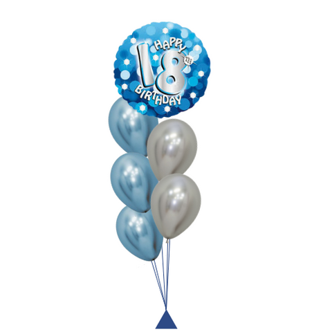 18 Blue Dots Holographic Bouquet