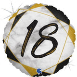 18 Black & Gold Grabo Foil Balloon