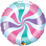 Pastel Colours Candy Swirl Foil Balloon
