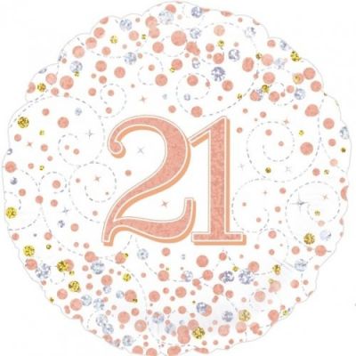 21 Fizz Rose Gold Foil Balloon