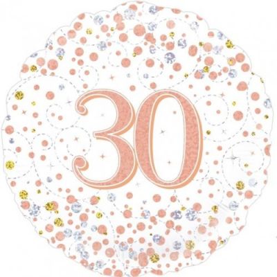 30 Fizz Rose Gold Foil Balloon