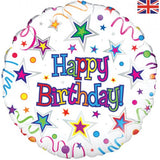 Happy Birthday Stars & Streamers Foil Balloon