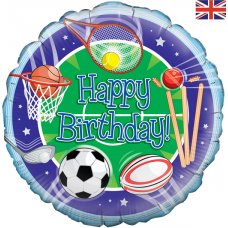 Happy Birthday Sports Foil Balloon