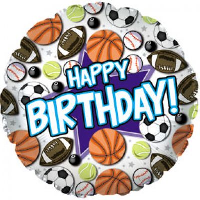 Happy Birthday Ball Sports Foil Balloon