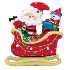 Santa Sleigh Standing Airz Balloon