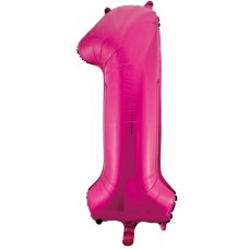 Number 1 Magenta Megaloon Number Balloon (86cm)