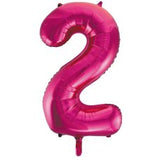 Number 2 Magenta Megaloon Number Balloon (86cm)