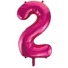 Number 2 Magenta Megaloon Number Balloon (86cm)