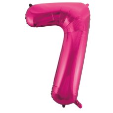 Number 7 Magenta Megaloon Number Balloon (86cm)