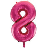 Number 8 Magenta Megaloon Number Balloon (86cm)