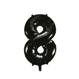 Number 8 Black Megaloon Number Balloon (86cm)