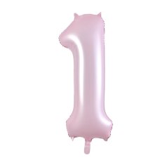 Matte Pastel Number 1 Pink Megaloon Balloon (86cm)