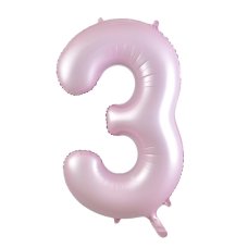 Matte Pastel Number 3 Pink Megaloon Balloon (86cm)