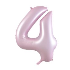 Matte Pastel Number 4 Pink Megaloon Balloon (86cm)