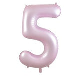 Matte Pastel Number 5 Pink Megaloon Balloon (86cm)