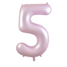 Matte Pastel Number 5 Pink Megaloon Balloon (86cm)