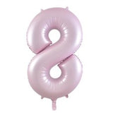 Matte Pastel Number 8 Pink Megaloon Balloon (86cm)