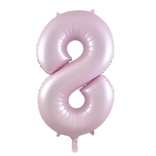 Matte Pastel Number 8 Pink Megaloon Balloon (86cm)