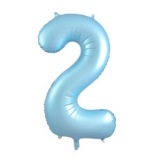 Matte Pastel Number 2 Blue Megaloon Balloon (86cm)