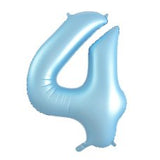 Matte Pastel Number 4 Blue Megaloon Balloon (86cm)