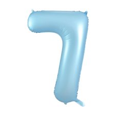 Matte Pastel Number 7 Blue Megaloon Balloon (86cm)