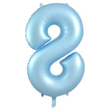 Matte Pastel Number 8 Blue Megaloon Balloon (86cm)