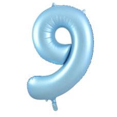 Matte Pastel Number 9 Blue Megaloon Balloon (86cm)