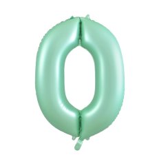 Matte Pastel Number 0 Mint Green Megaloon Balloon (86cm)