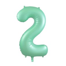 Matte Pastel Number 2 Mint Green Megaloon Balloon (86cm)